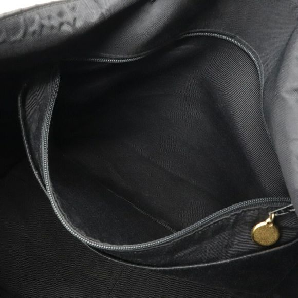 Chanel Chain Shoulder Bag Nylon Black White Gold Metal Fittings - Picture 4 of 4